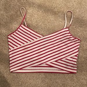 candy striped crop top